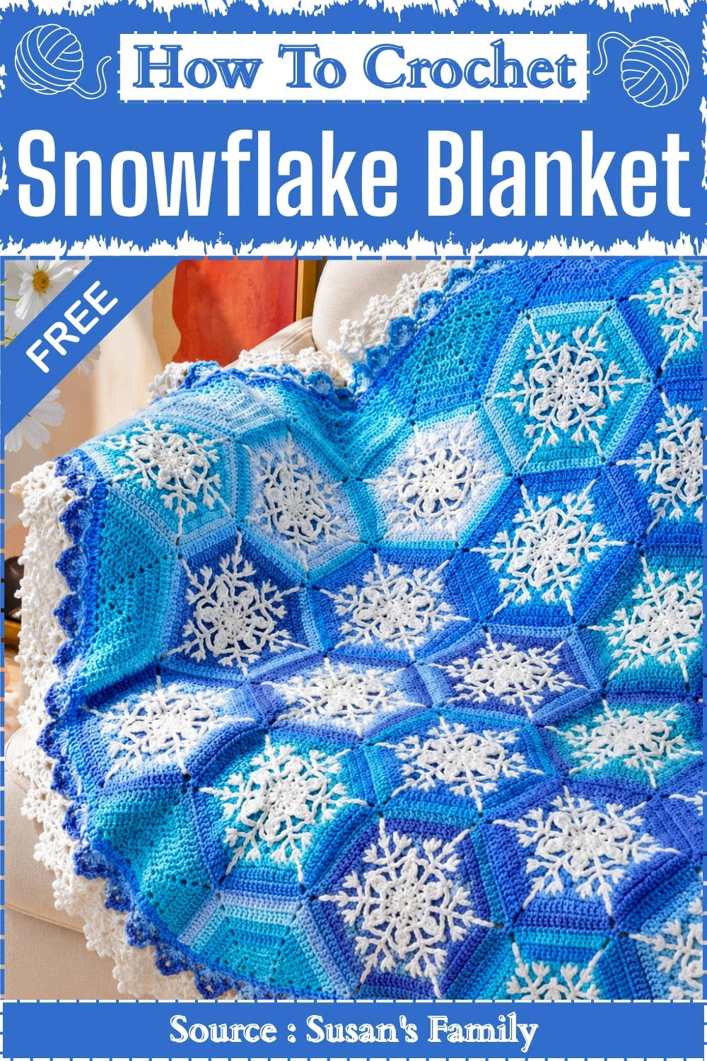 How To Crochet Snowflake Blanket