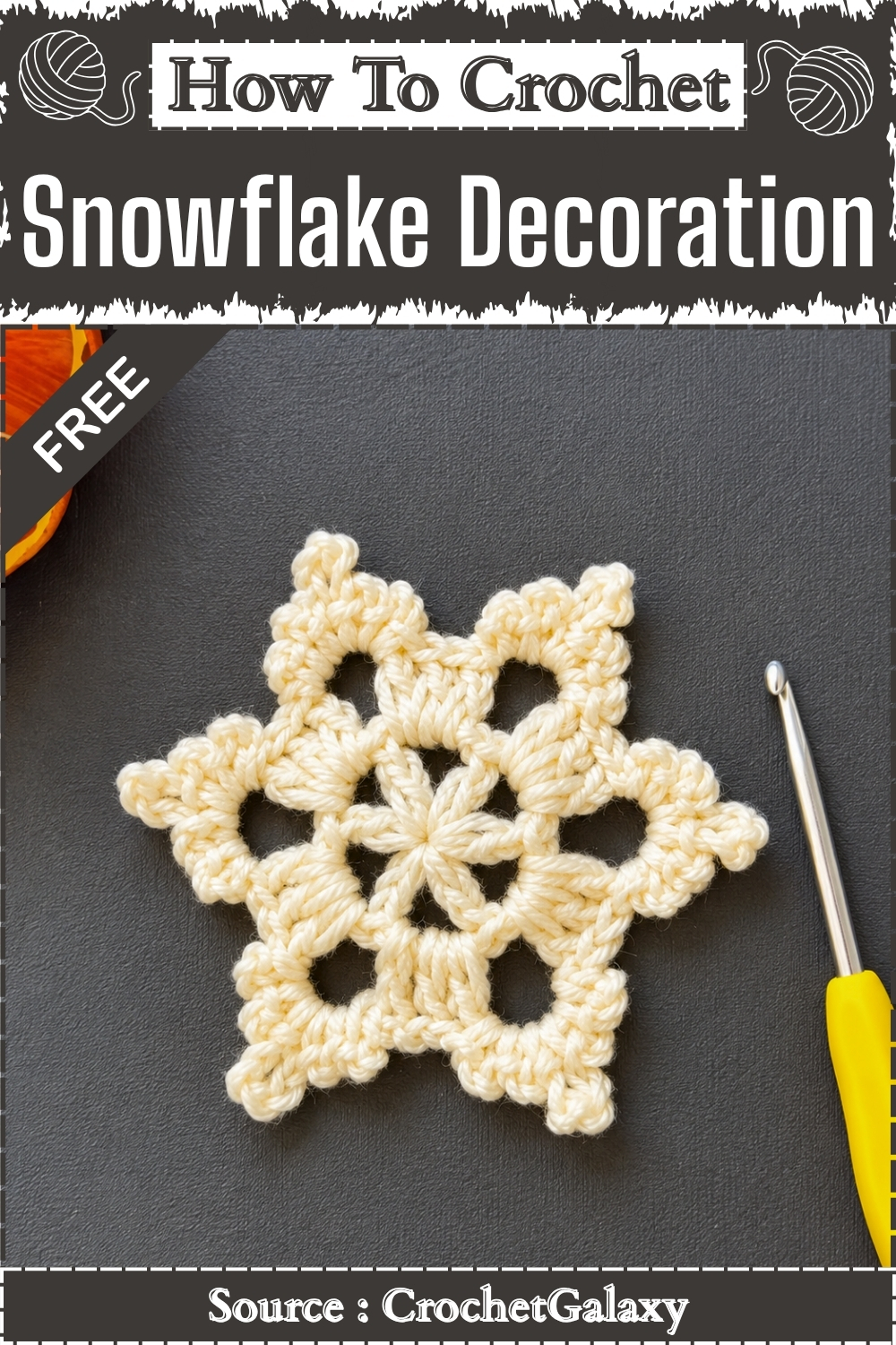 How To Crochet Snowflake Decoration