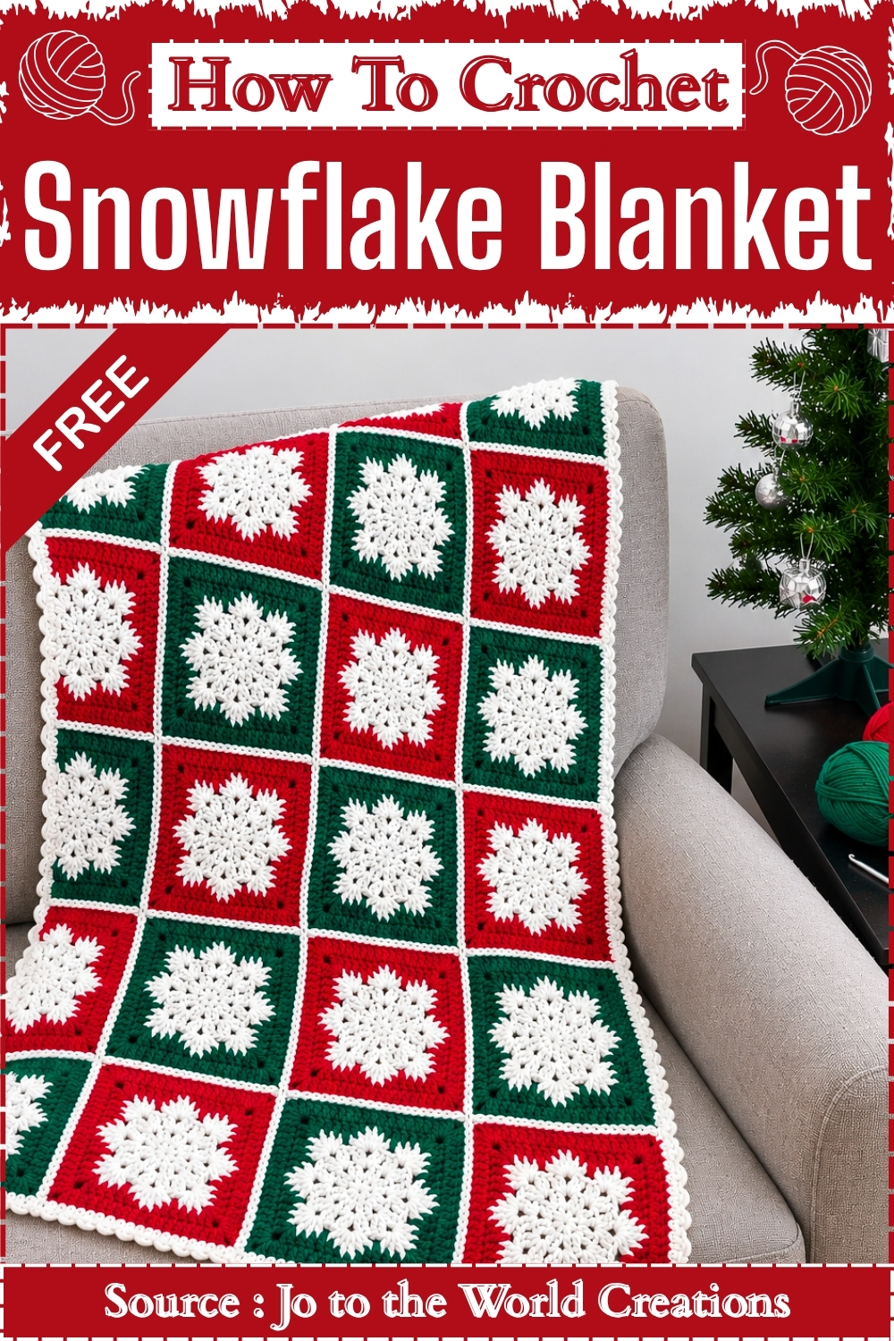 How To Crochet Snowflake Granny Square Blanket