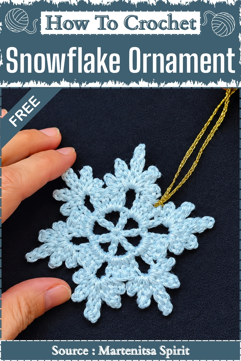 How To Crochet Snowflake Ornament