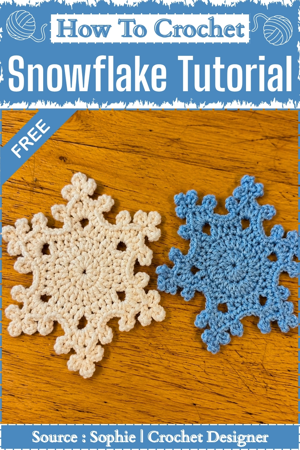 How To Crochet Snowflake Tutorial