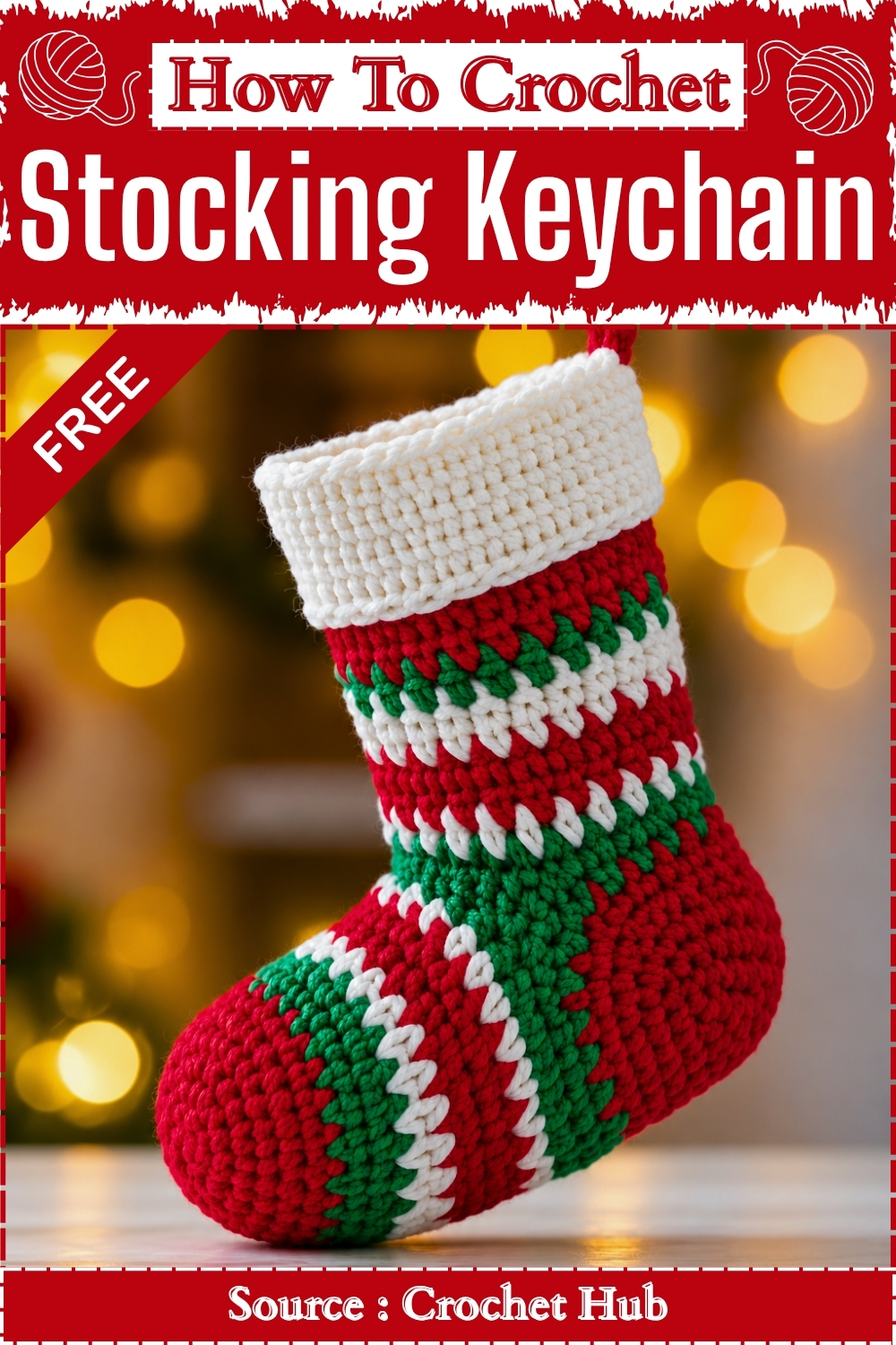 How To Crochet Stocking Keychain