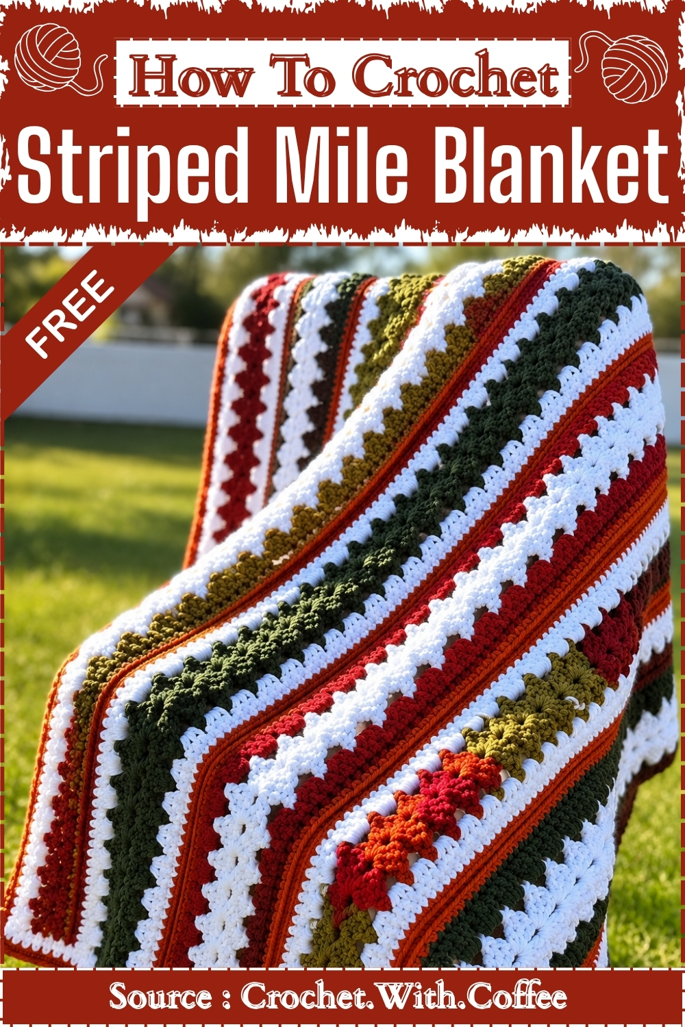 How To Crochet Striped Mile Blanket