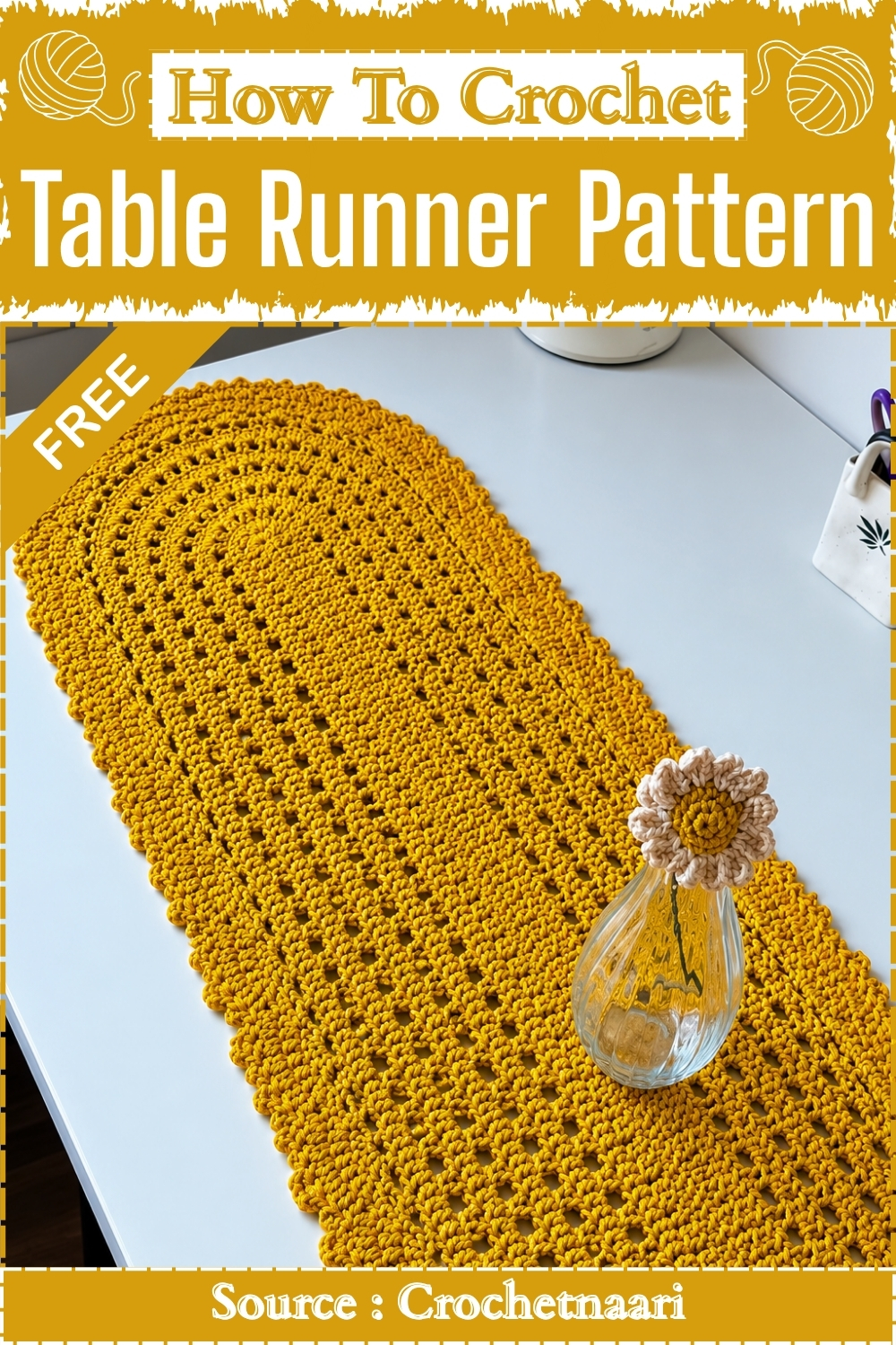 How To Crochet Table Runner Pattern