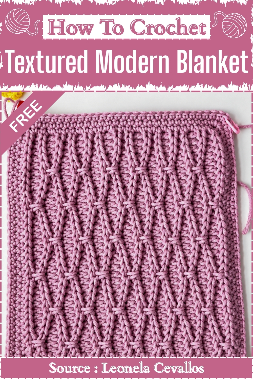 How To Crochet Textured Modern Blanket
