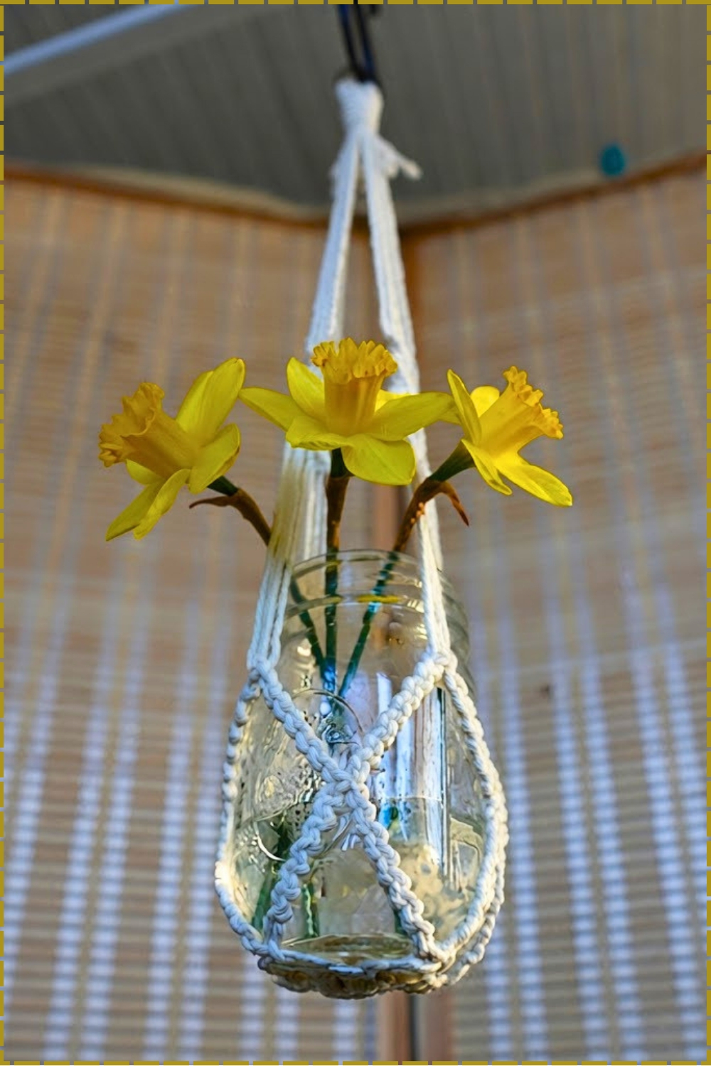 Knotted Macrame Mason Jar Holder