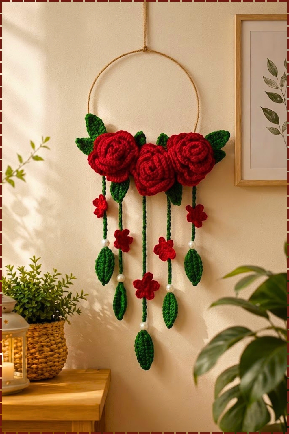 Layered Crochet Rose Wall Hanging Tutorial