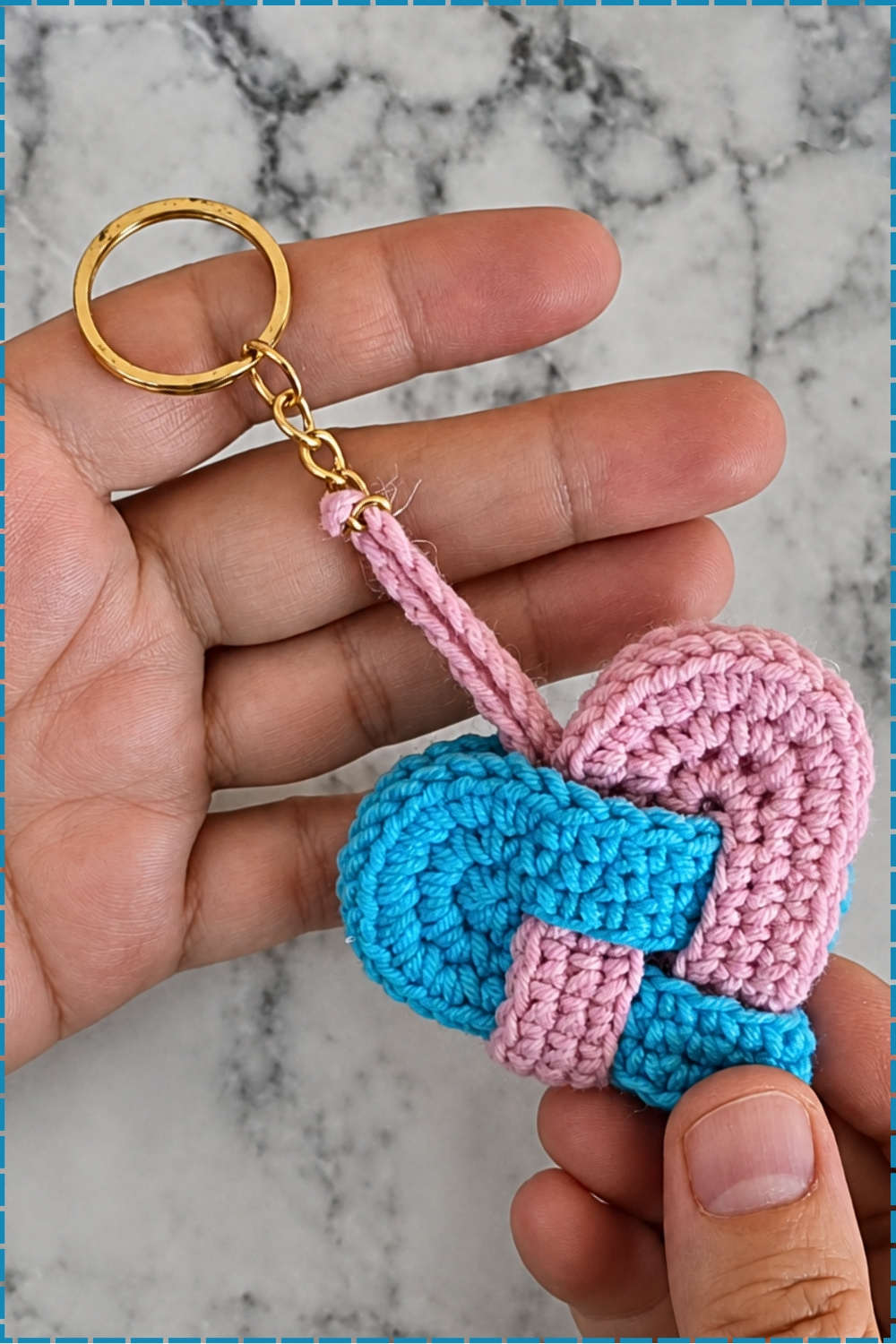Learn to Crochet a Cute Heart Keychain in Minutes