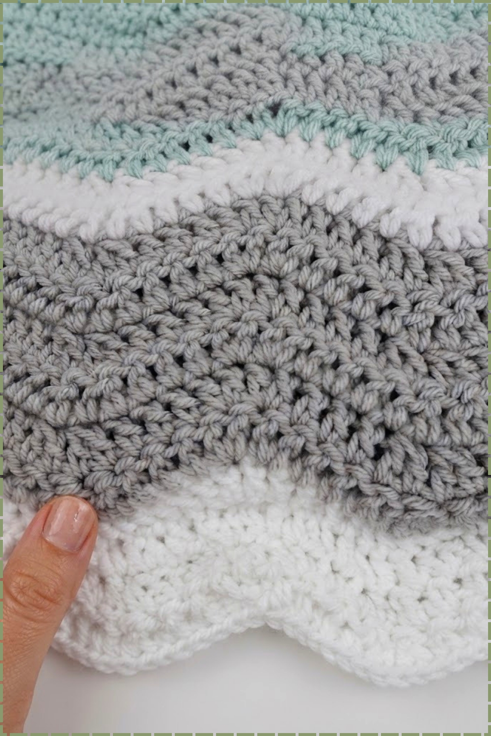 Modern Angular Chevron Ripple Baby Blanket