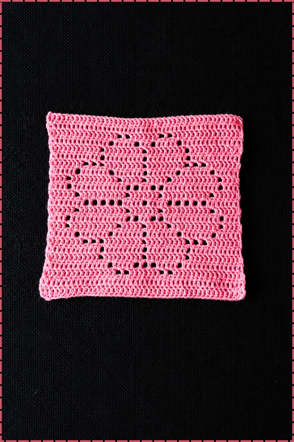 Openwork Crochet Filet Flower Square Tutorial