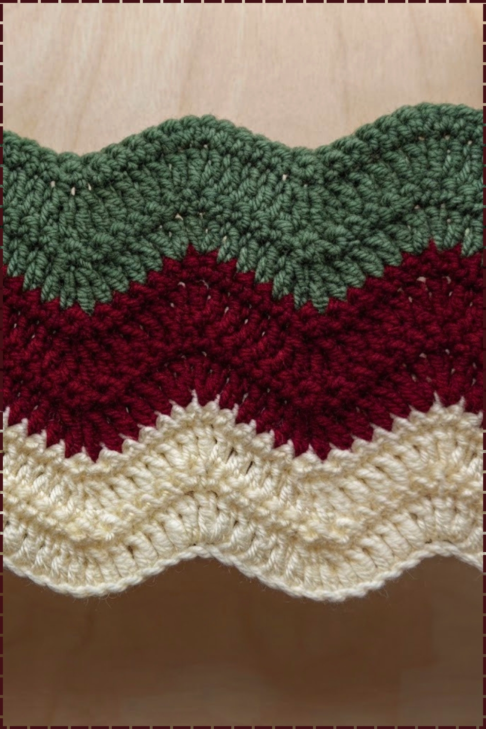 Peaked Edge Crochet Ripple Stitch Baby Blanket Pattern