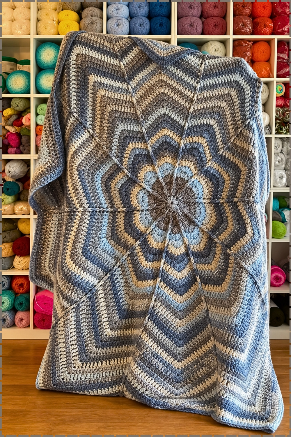Pretty Crochet Blooming Flower Blanket
