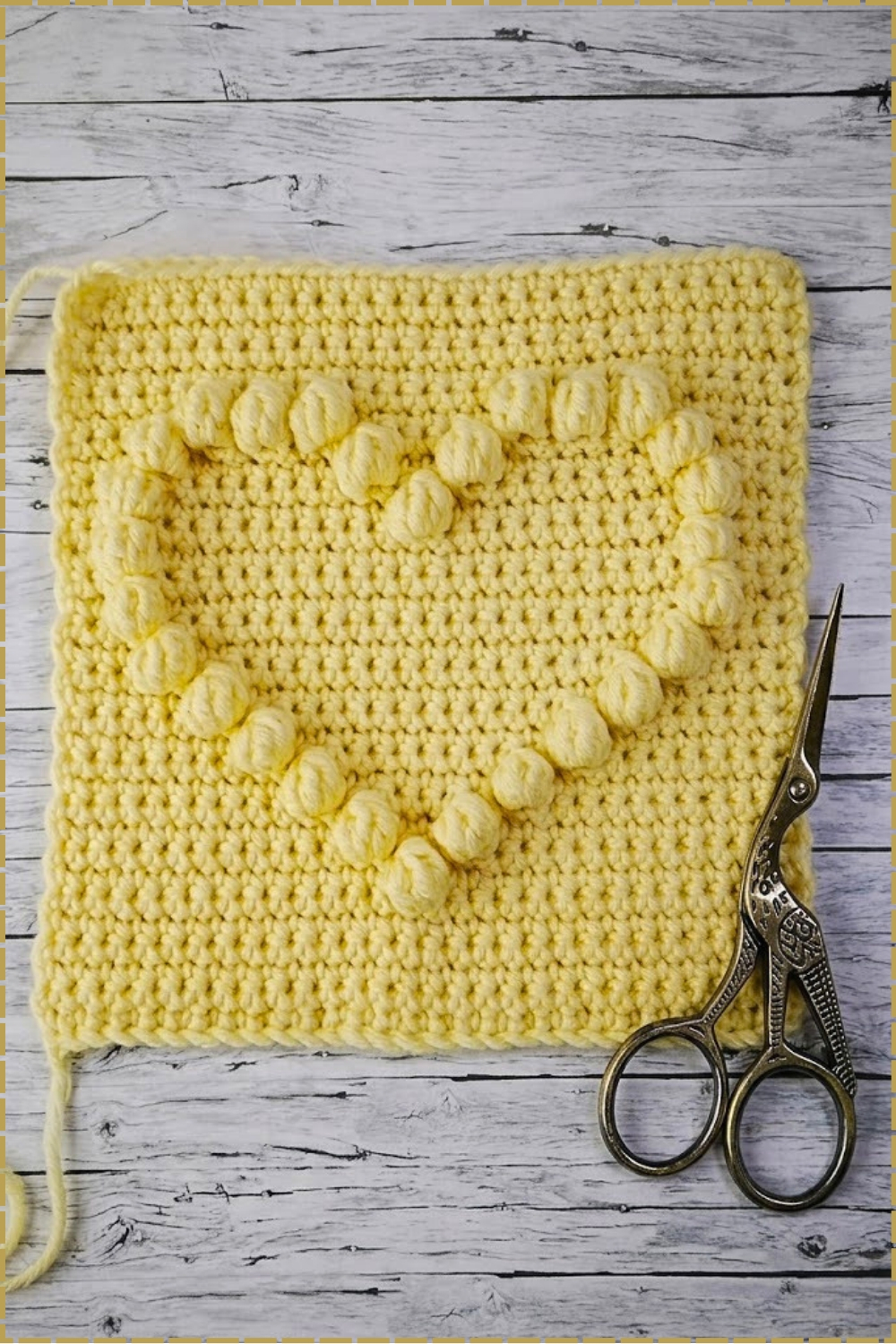 Puffy Crochet Blanket Bobble Stitch