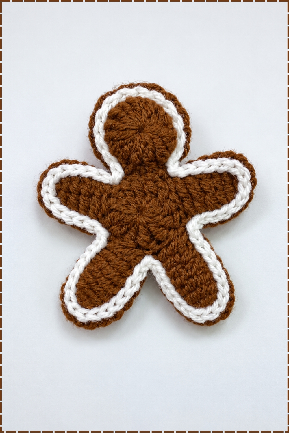 Ridged Crochet Gingerbread Cookies