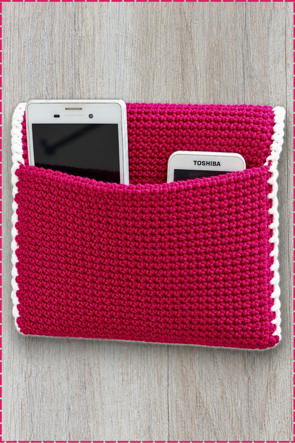 Roomy Crochet Bedside Organizer