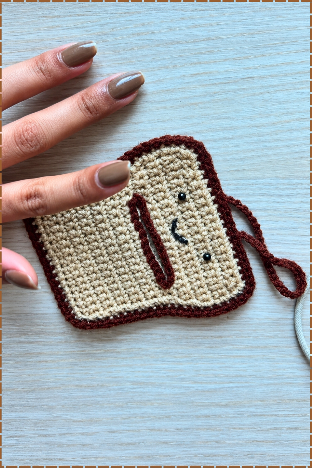 SSoft Rounded Crochet Bread Slice Case