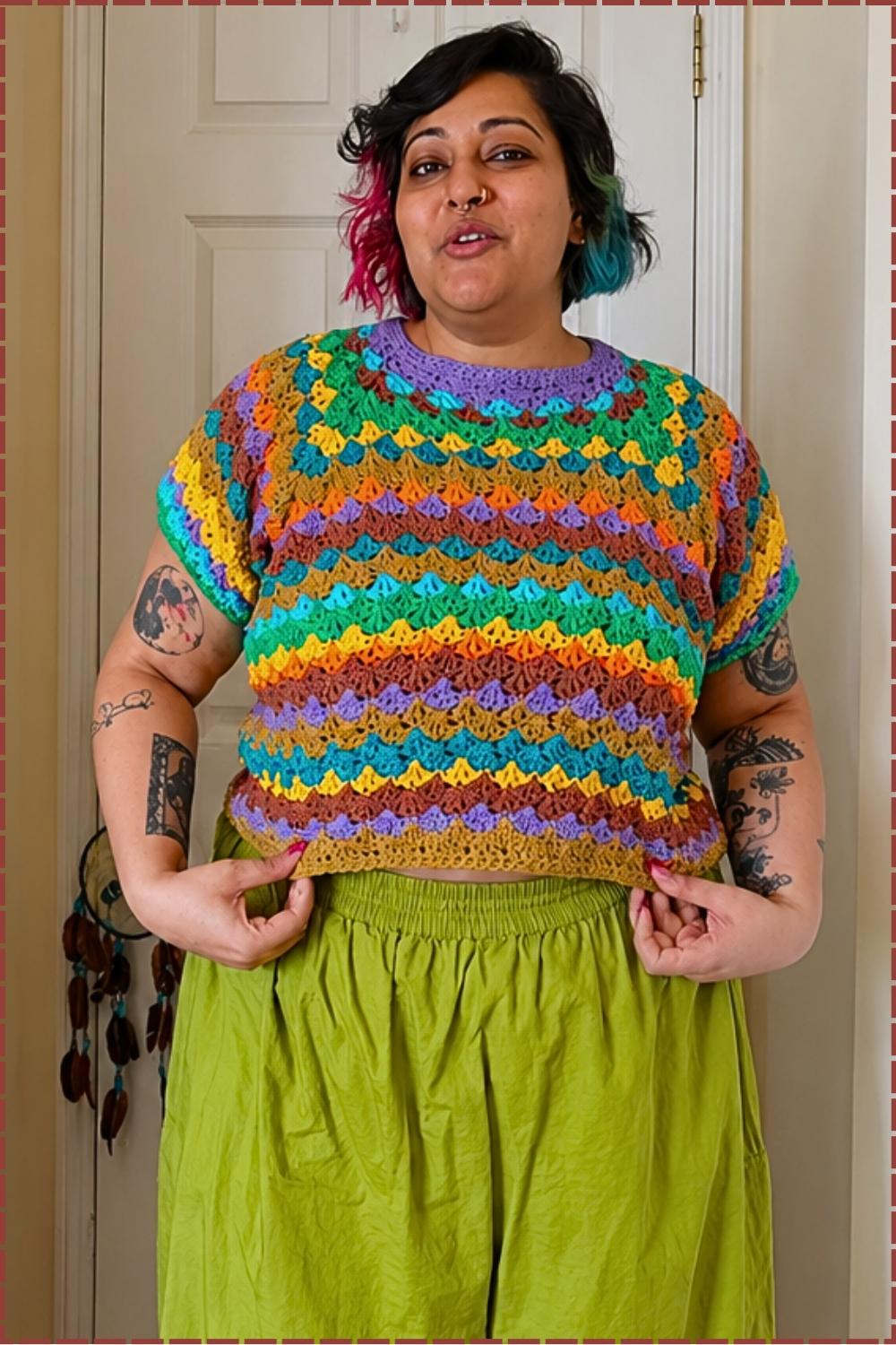 Saved All Of My Scrap Yarn For This Gorgeous Crochet Project