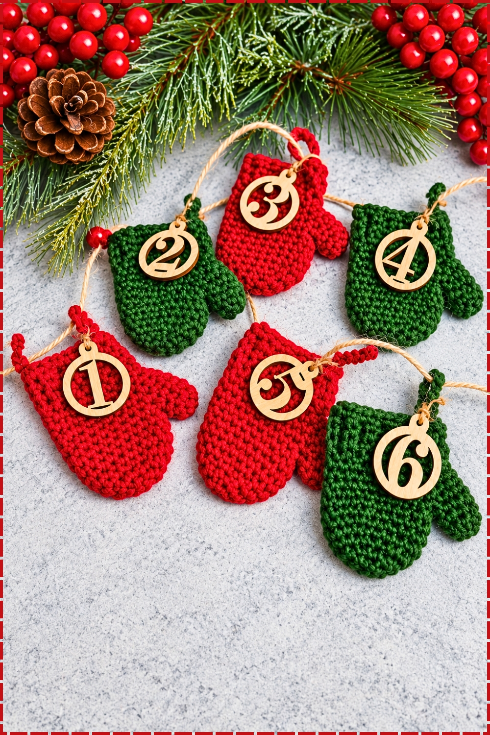 Scalloped Crochet Christmas Advent Calendar
