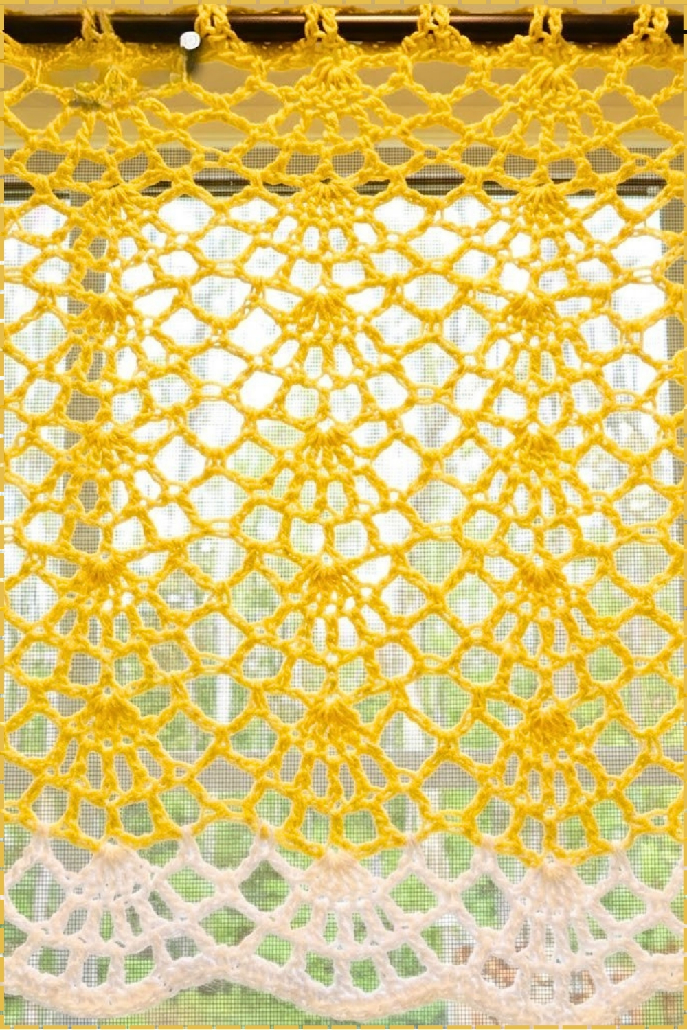 Scalloped Kitchen Curtain Valance Cotton