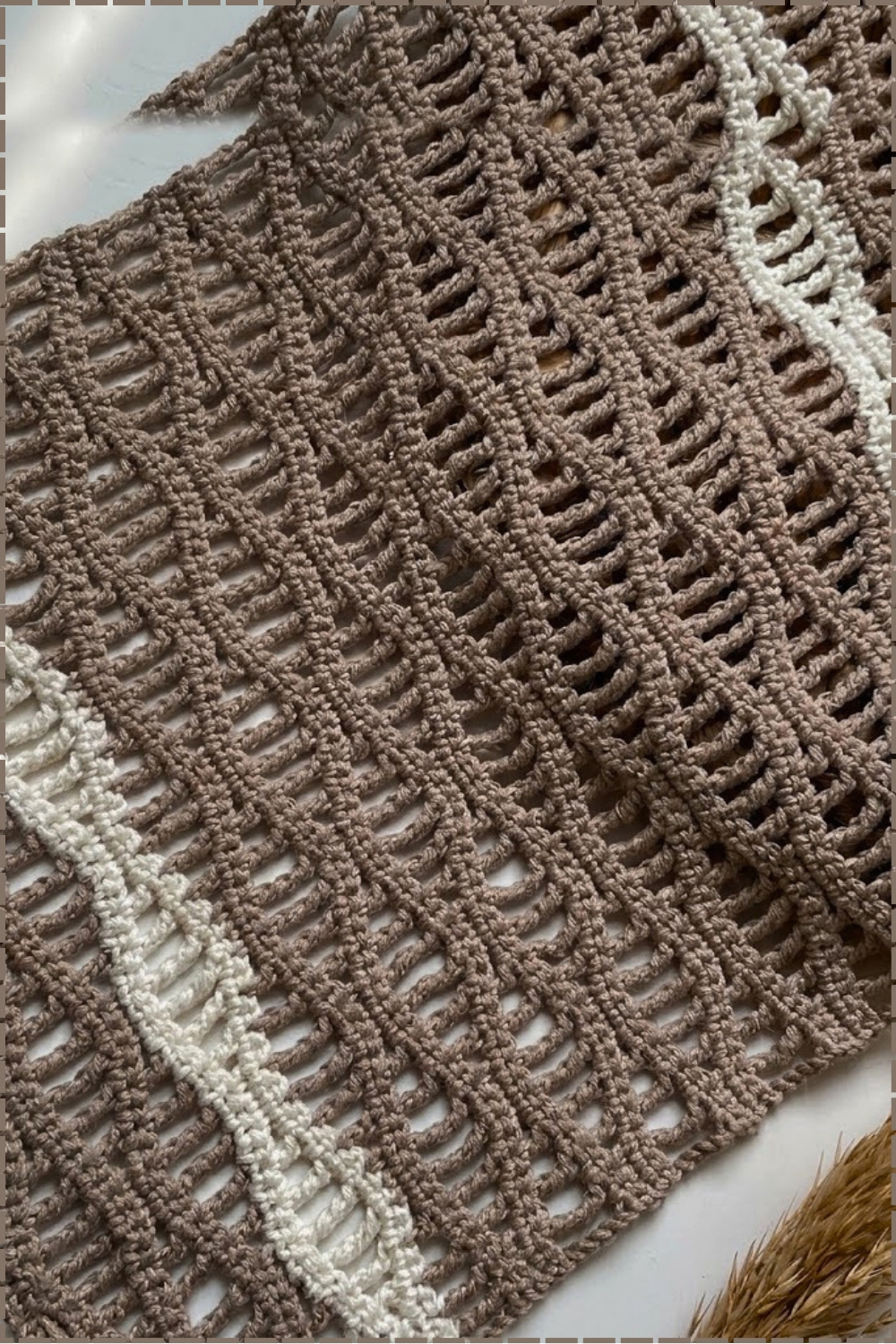 Simple Crochet Rectangle Placemat Table Runner Pattern