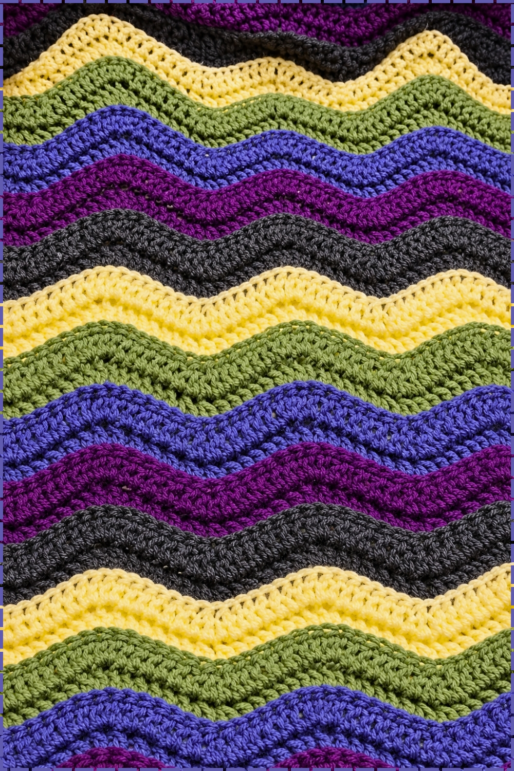 Simple Pointed Crochet Ripple Blanket