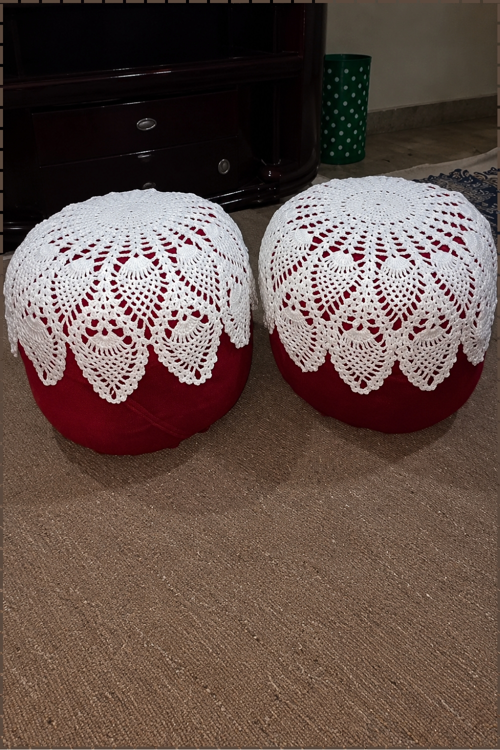 Simple Round Floor Pouf Crochet Pattern