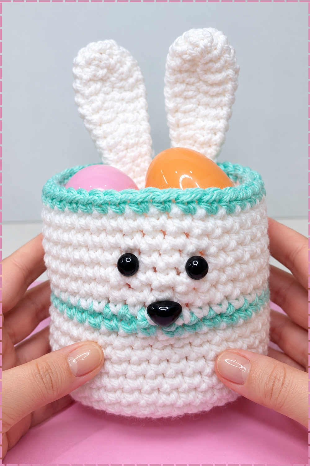 Soft Crochet Easter Bunny Basket Pattern