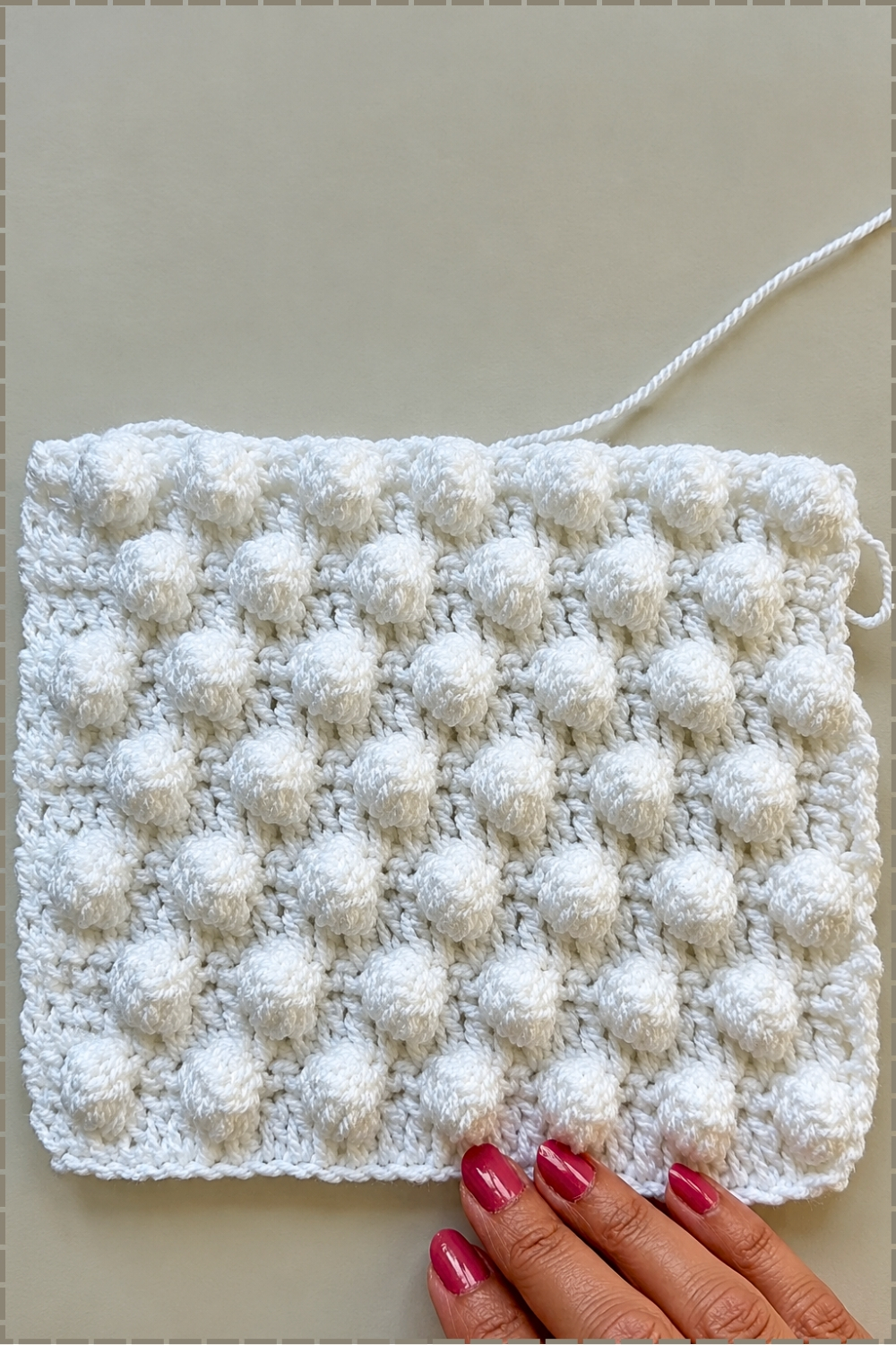 Soft Popcorn Crochet Baby Blanket Pattern