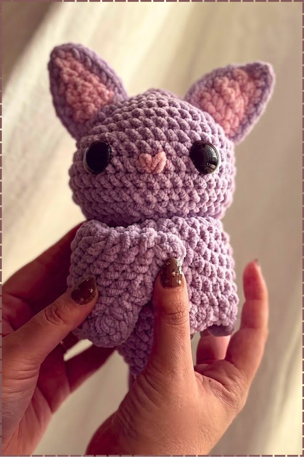 Spooky Crochet Bat Boutique Pattern With Arched Wings