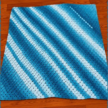 Stepped Edge Crochet C2C Blanket