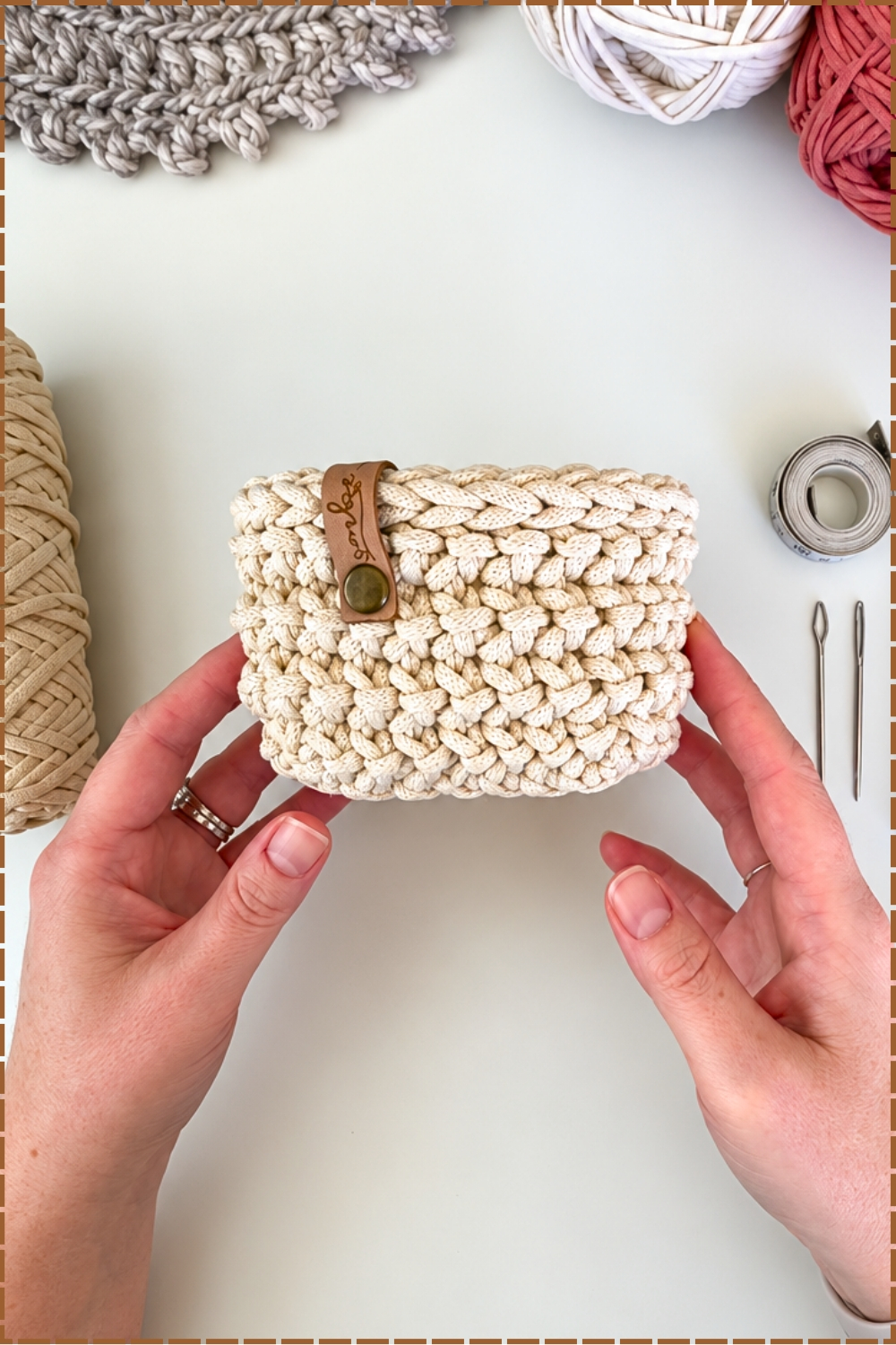 Straight Sided Crochet Square Basket Pattern