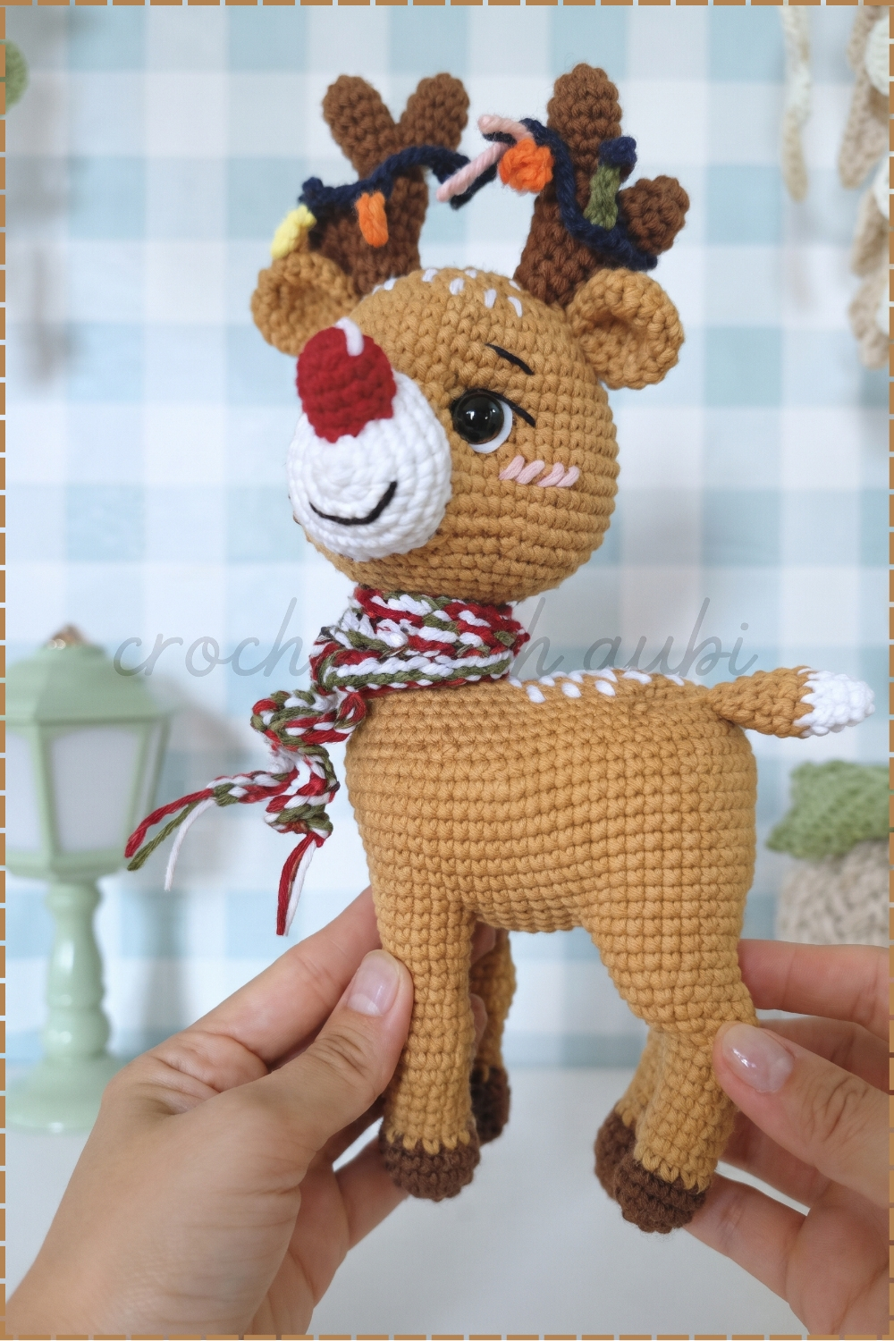 Stuffed Christmas Reindeer Crochet Amigurumi Pattern