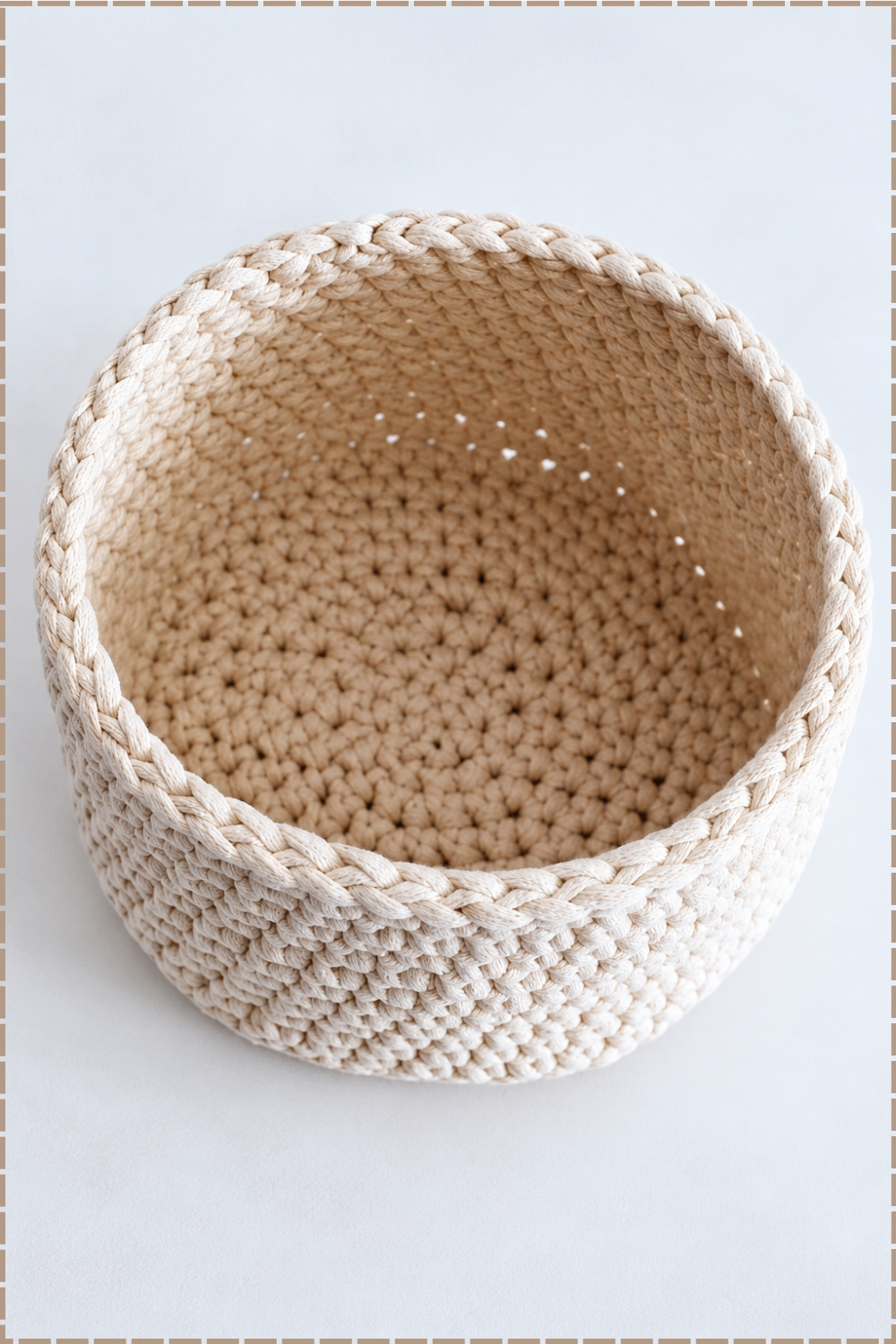 Sturdy Round DIY Crocheted Basket