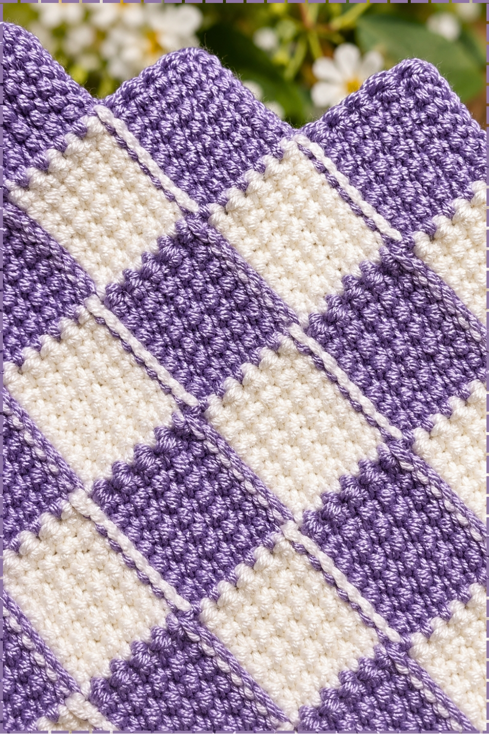 Stylish Mosaic Crochet Pattern Blanket Bag