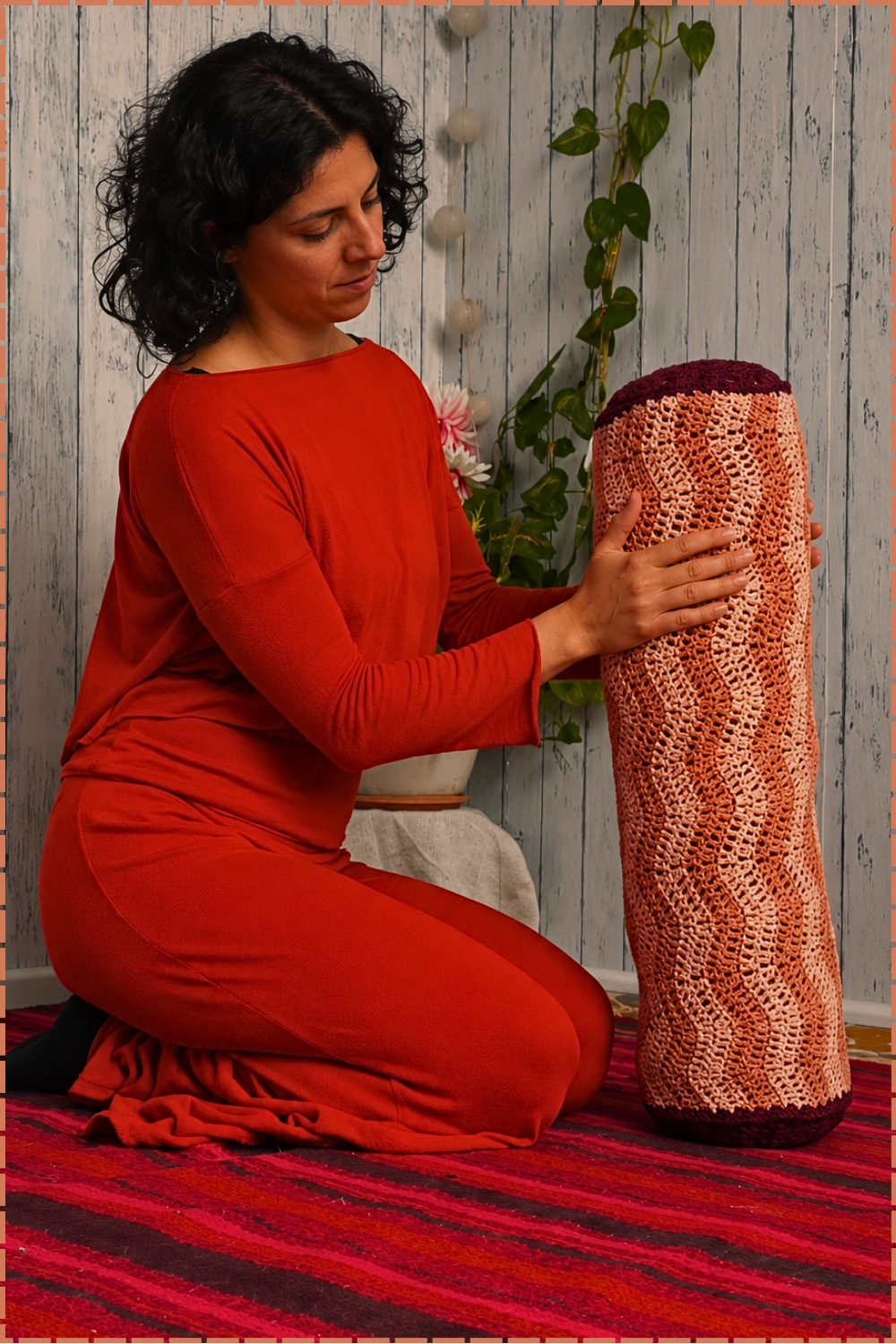 Supportive Crochet Yoga Bolster
