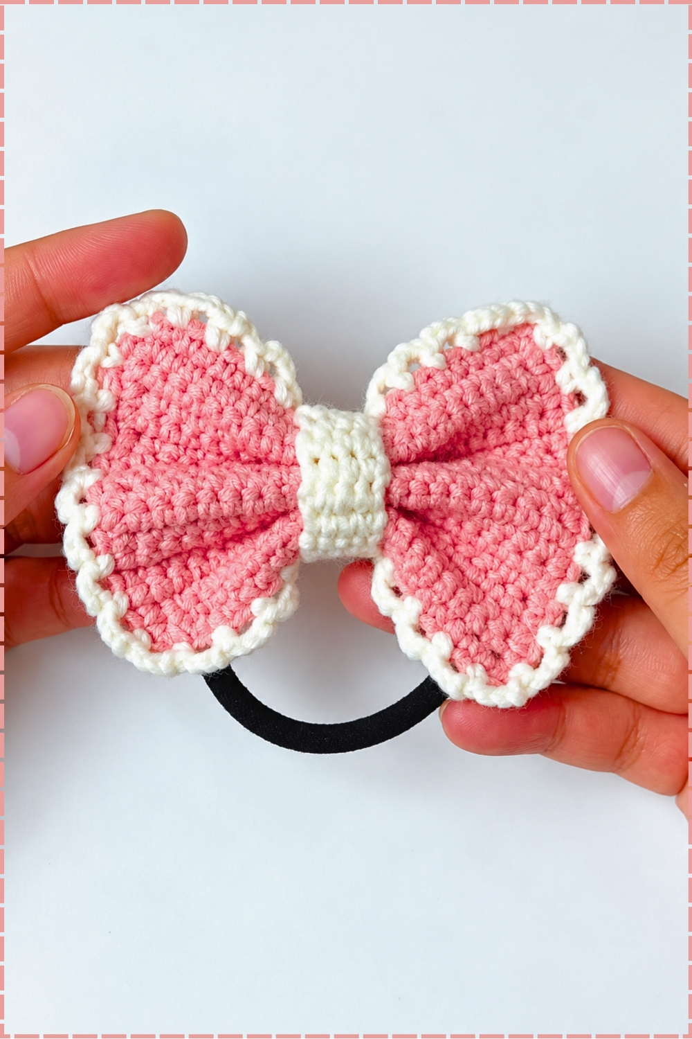Sweet Crochet Bow Hair Tie