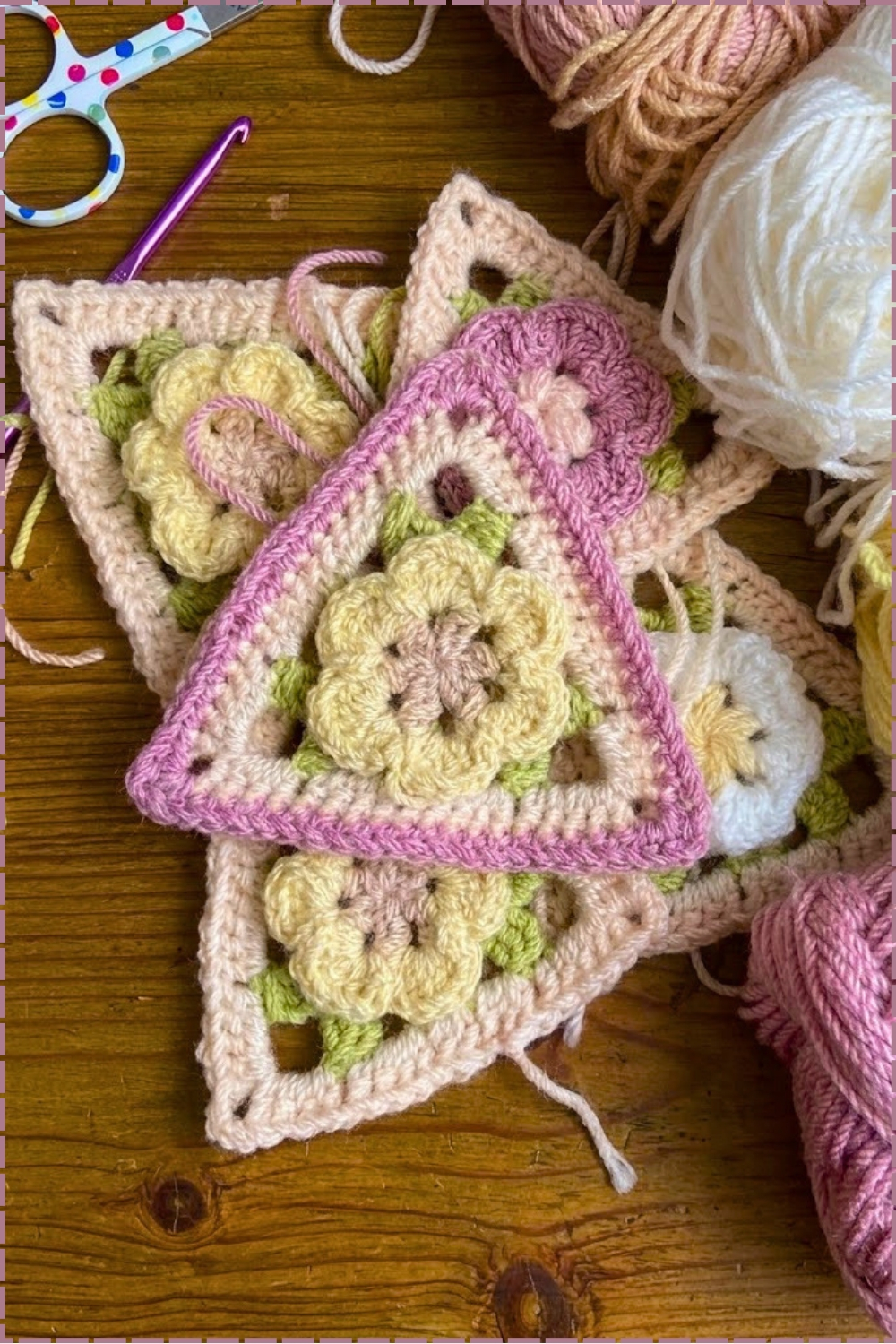 Sweet Crochet Penny Bunting Flowers Easter Gift
