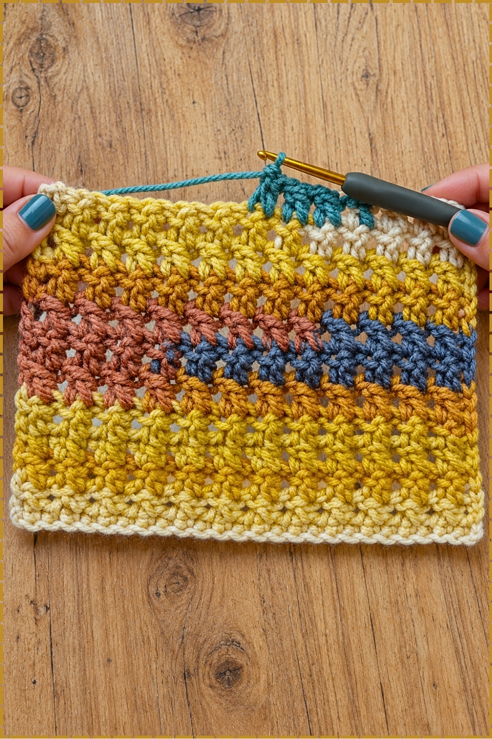 Sweet Mosaic Crochet Baby Blanket