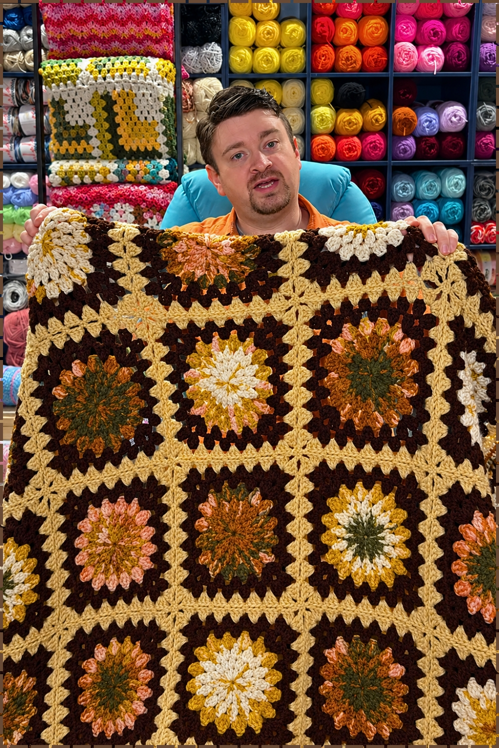 Textured Coffee House Blanket Pattern