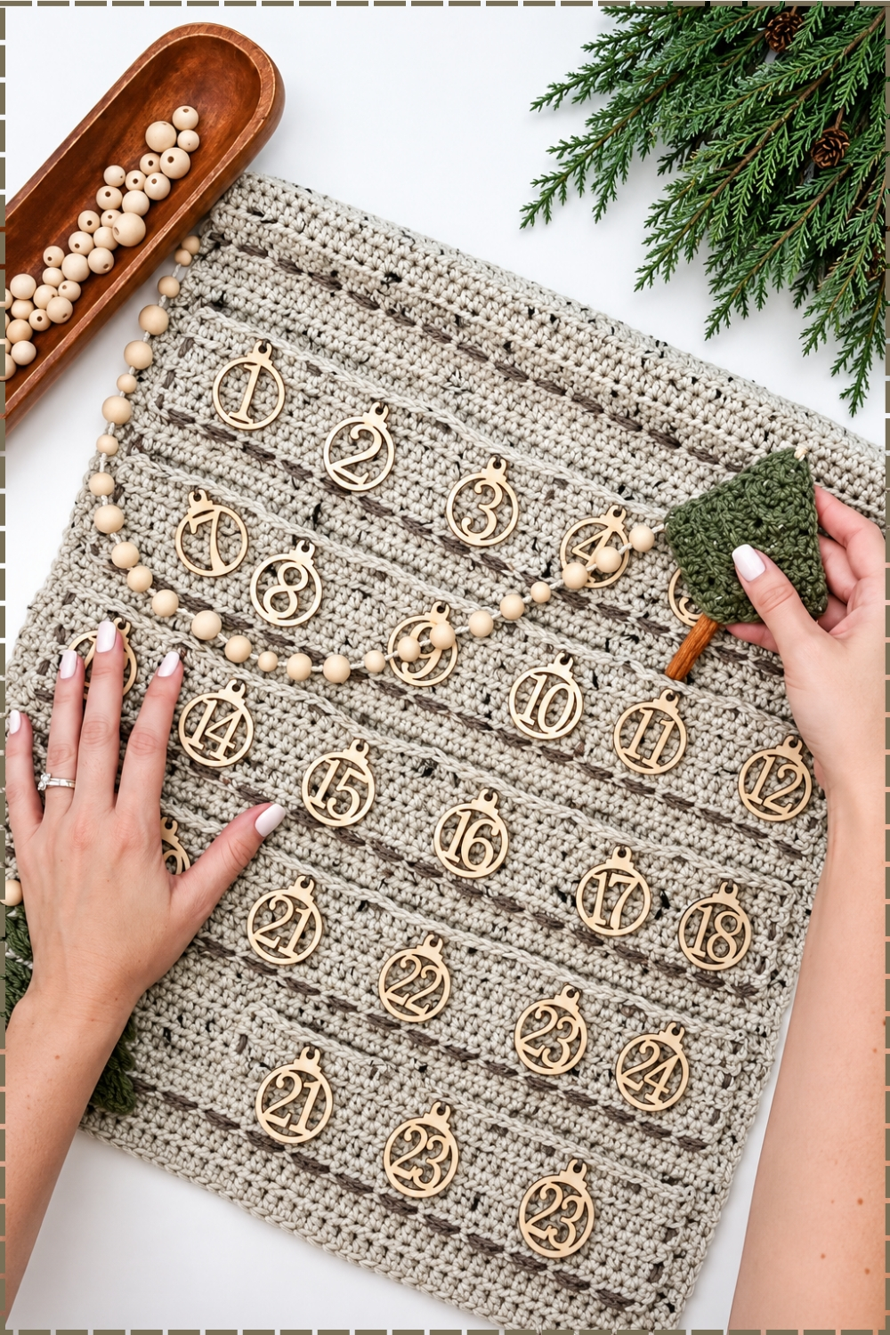 Textured Crochet Advent Calendar Pattern