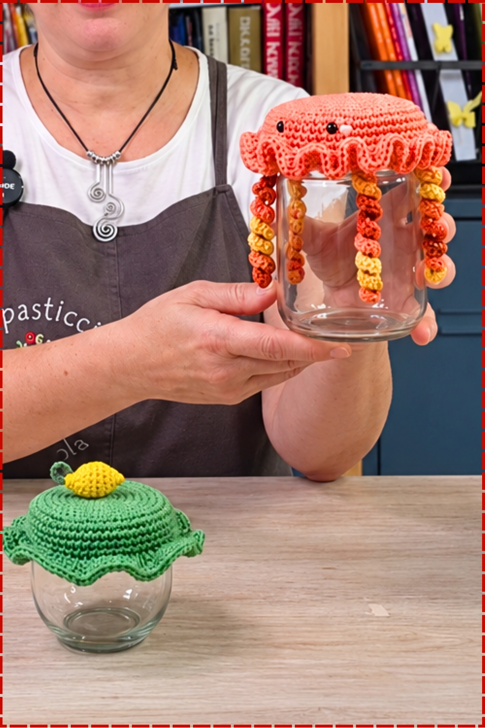 Textured Crochet Jar Cover Tutorial