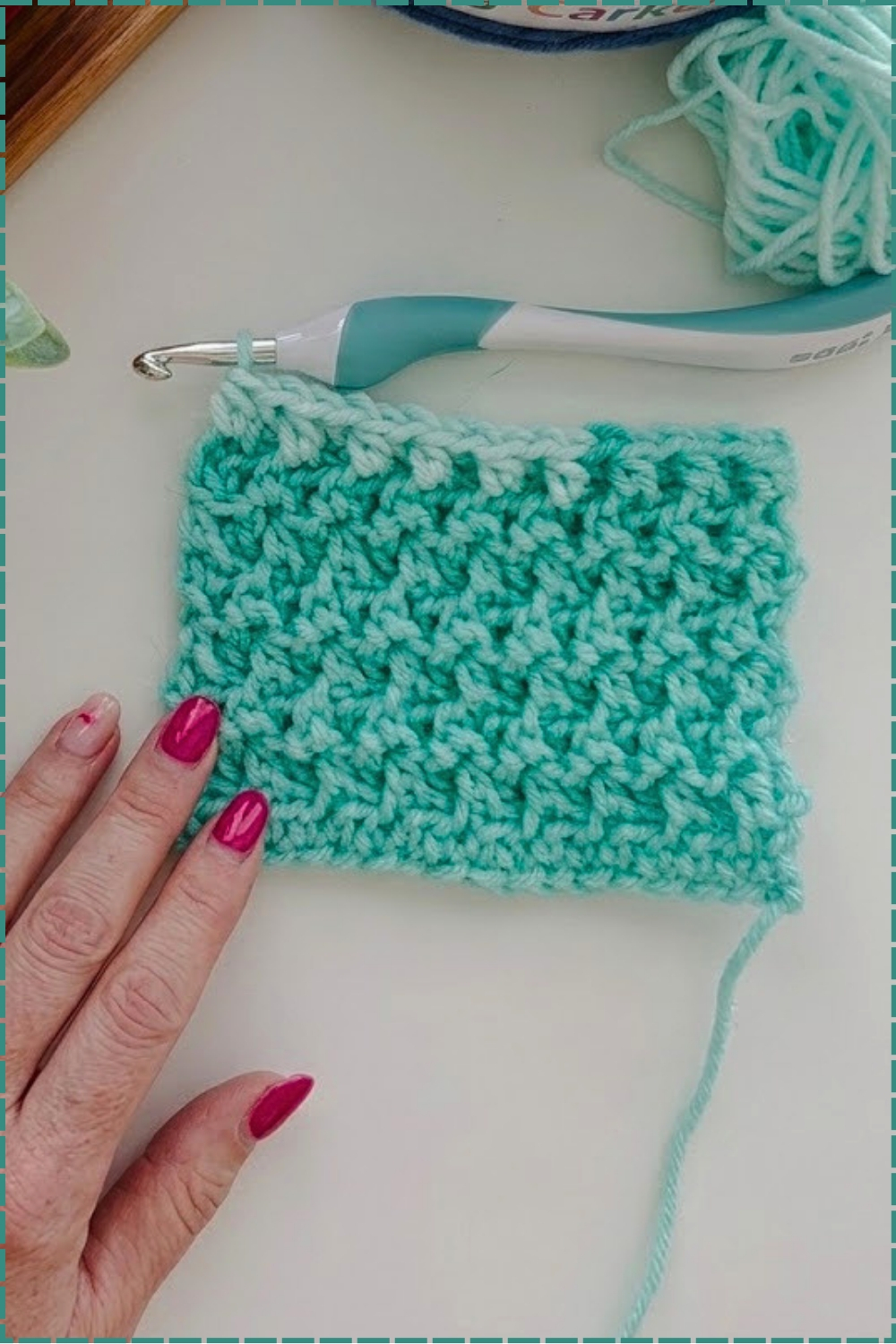 Textured Mixed Loop Crochet Stitch Tutorial Yarn