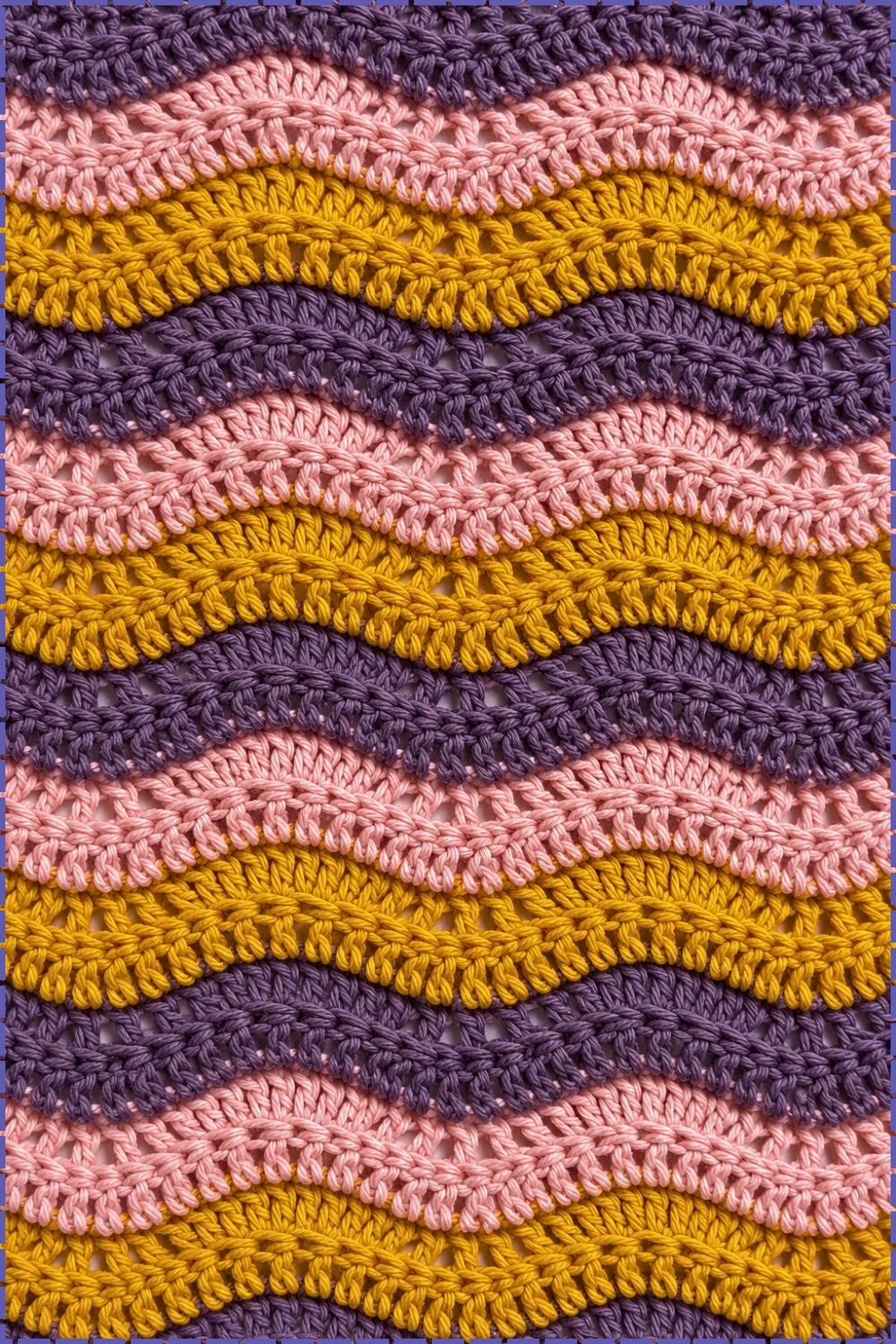 Textured Ripple Crochet Stitch Blanket