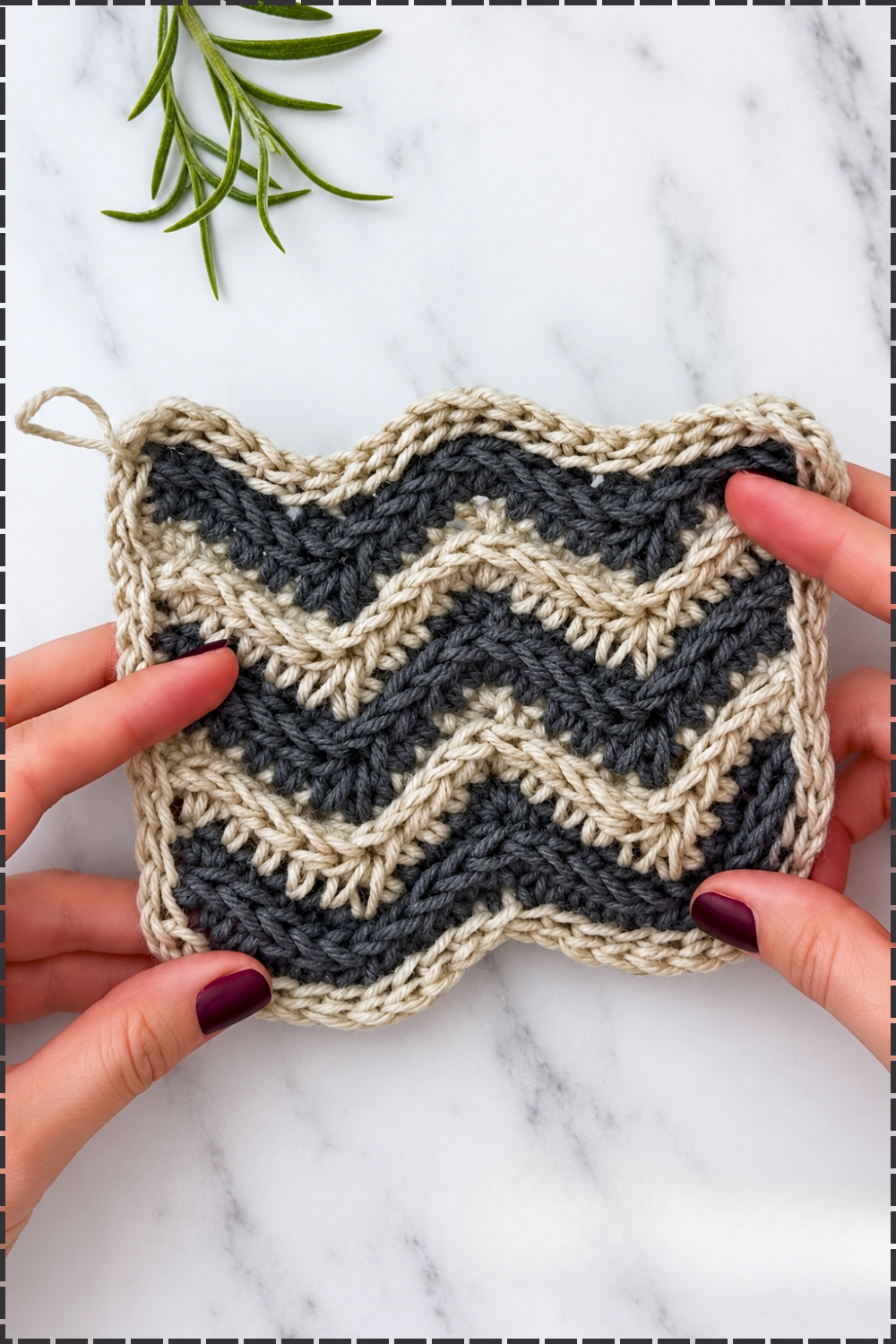 Wavy Two Row Crochet Ripple Blanket