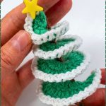 Whimsical Crochet Christmas Tree Wind Spinner