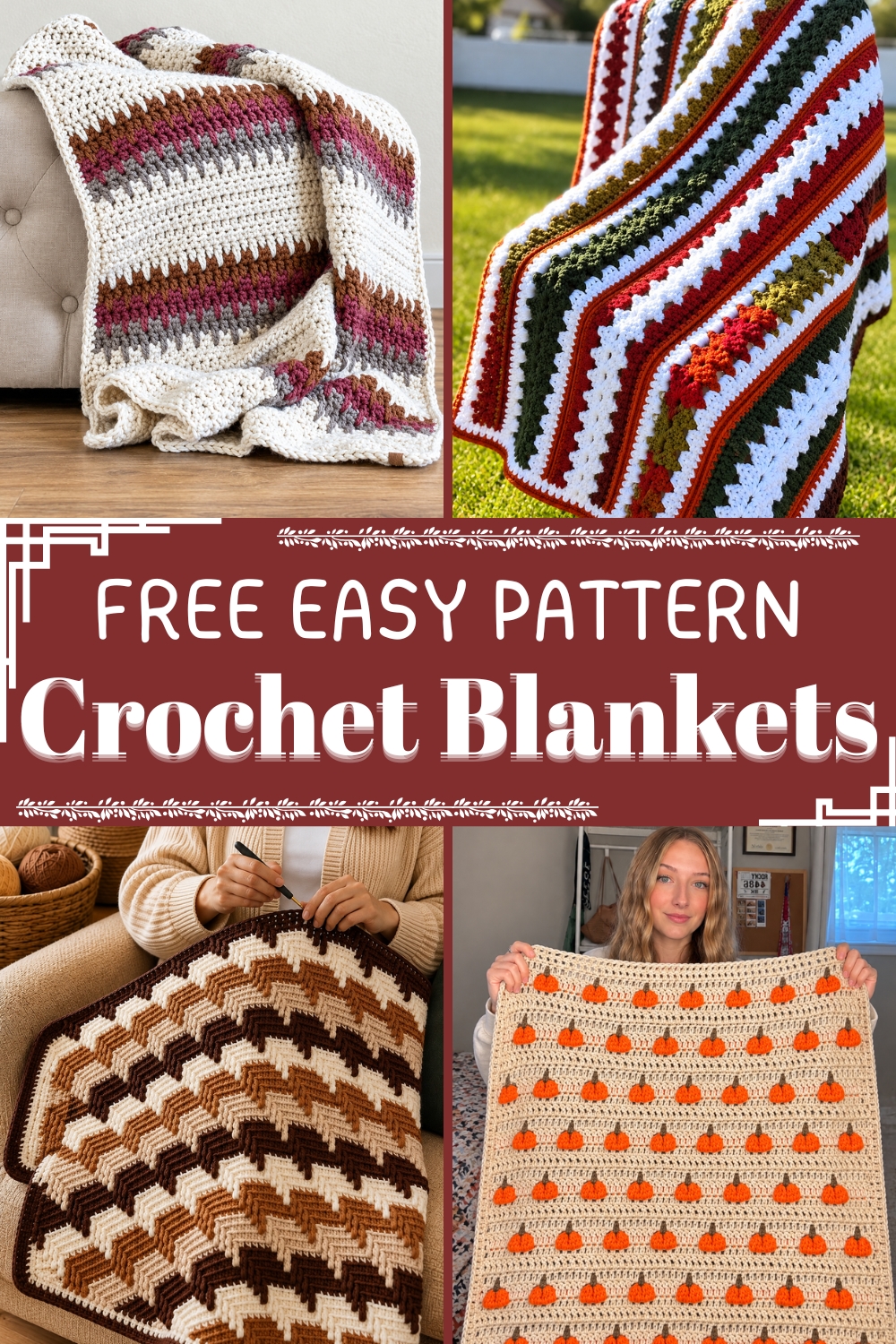 eASY Crochet Fall Blankets
