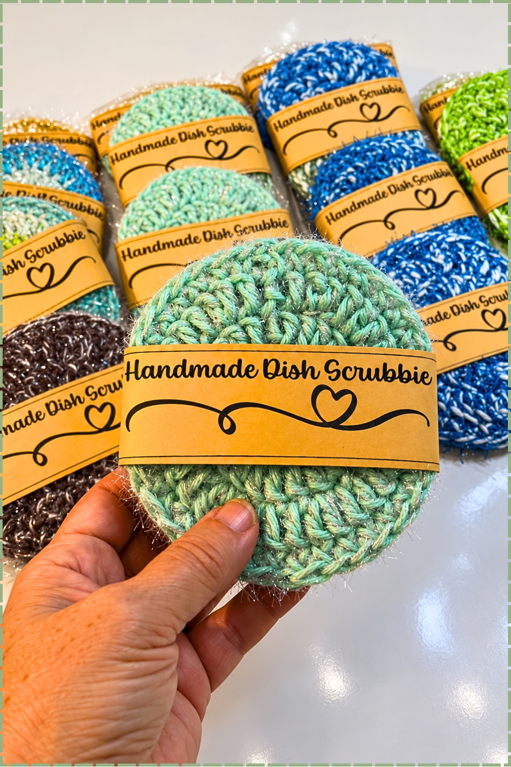 tTop Selling Thick Round Dish Scrubby Pattern